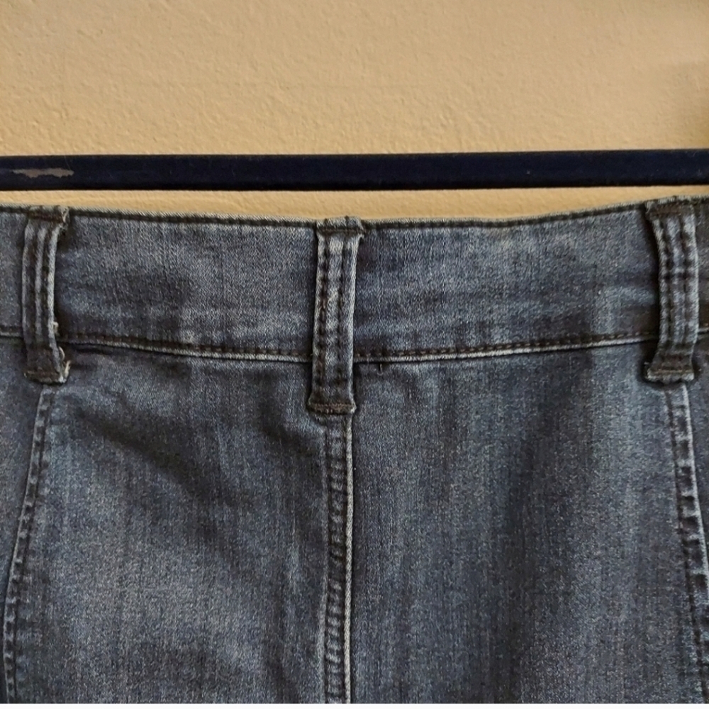 CELEBRITY PINK Dark Wash Mini Button Down Denim Skirt - Picture 6 of 11